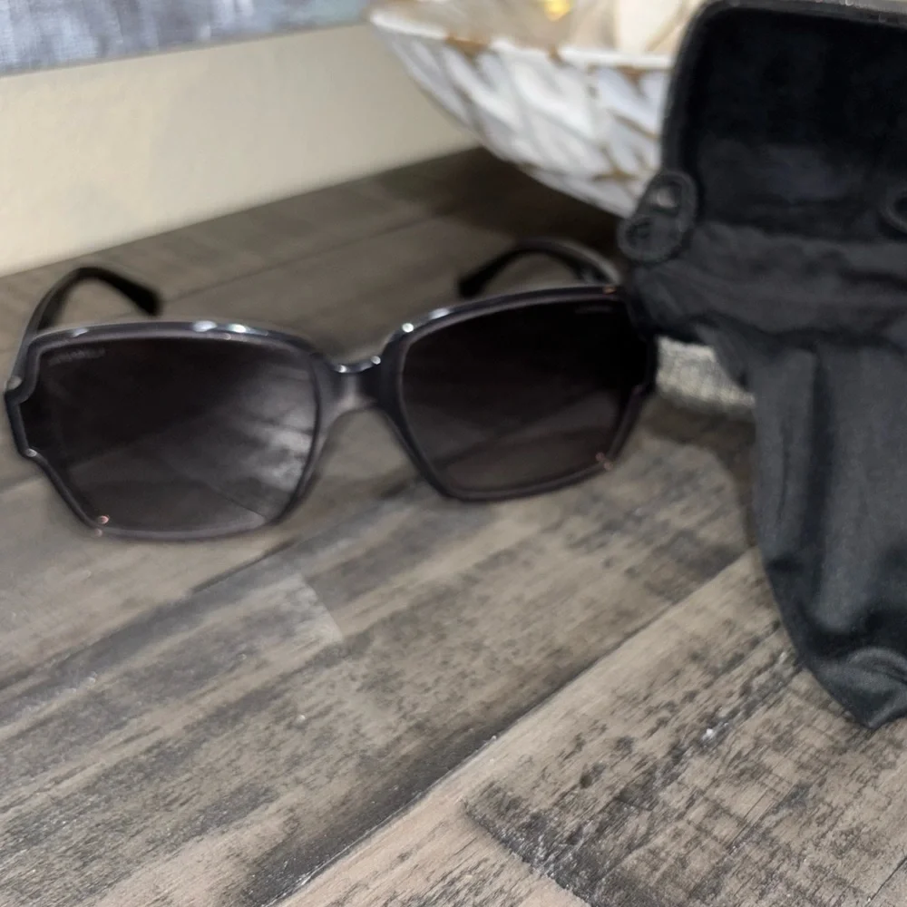 CHANEL Acetate Square CC Sunglasses 5385-A in Black​​​